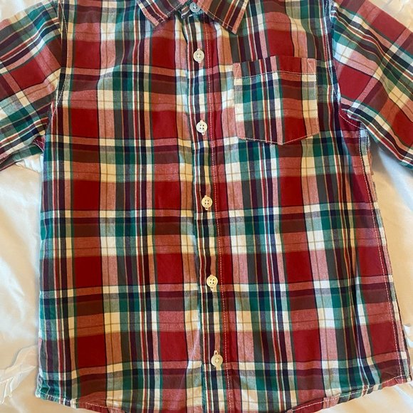 Gymboree boys size 5t plaid long sleeve button-down shirt - Picture 3 of 6